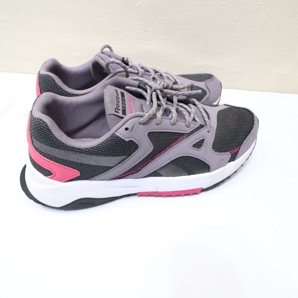 Reebok Trail Shoes Womens 9 Fuel Foam Gray Pink Charcoal White Athletic - Picture 1 of 14
